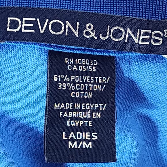 Devon and Jones French Blue Crownlux Performance Style DG20W Polo Work Top Sz M - Picture 13 of 16